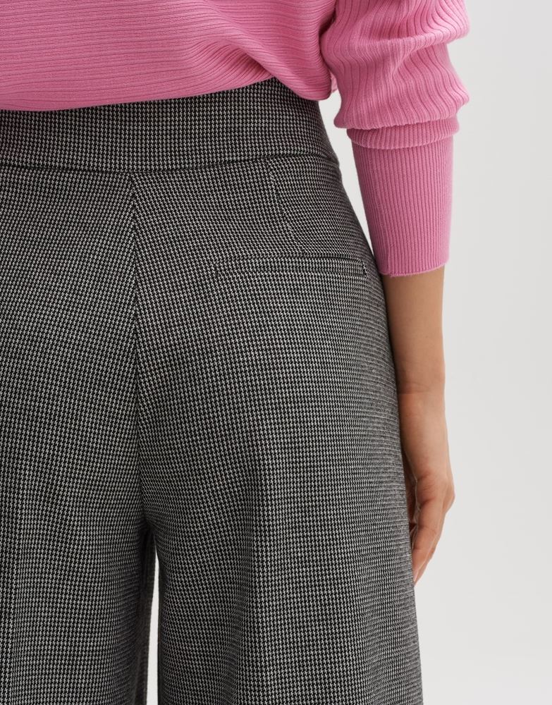 OPUS Culotte Misha minimal Jacquard Muster Bügelfalte schwarz S13 2417611084100 