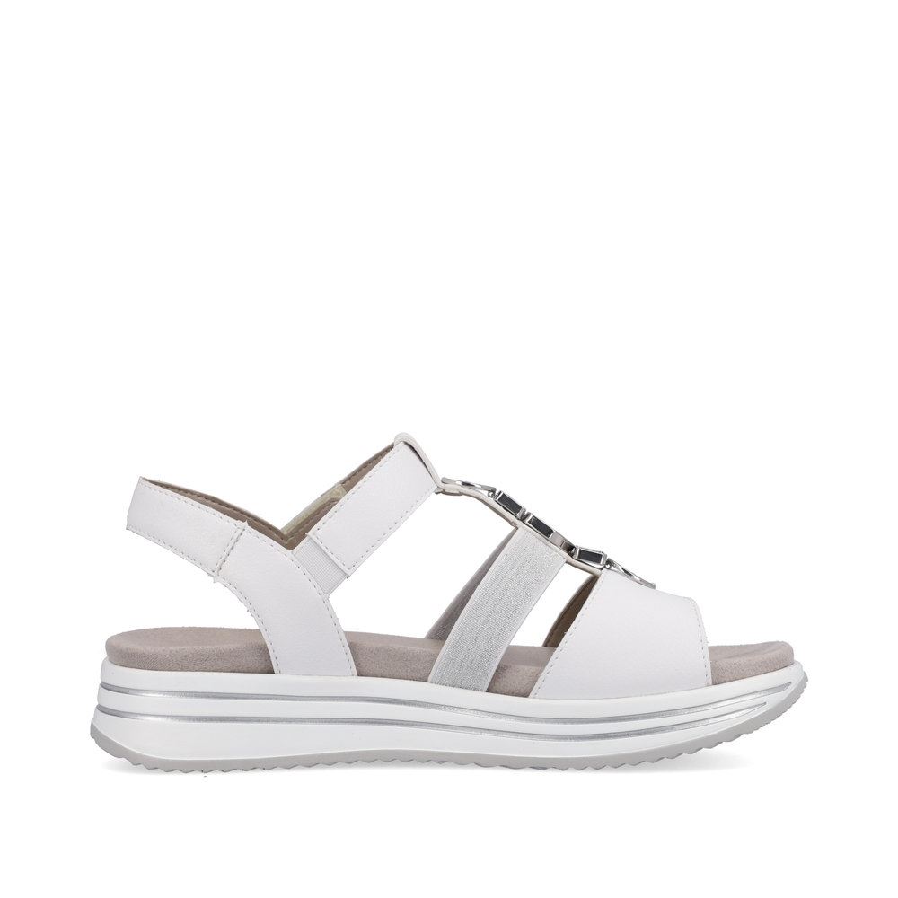 Remonte Damen Riemchensandalen edelweiß-mondgrau S13 R2962-80 