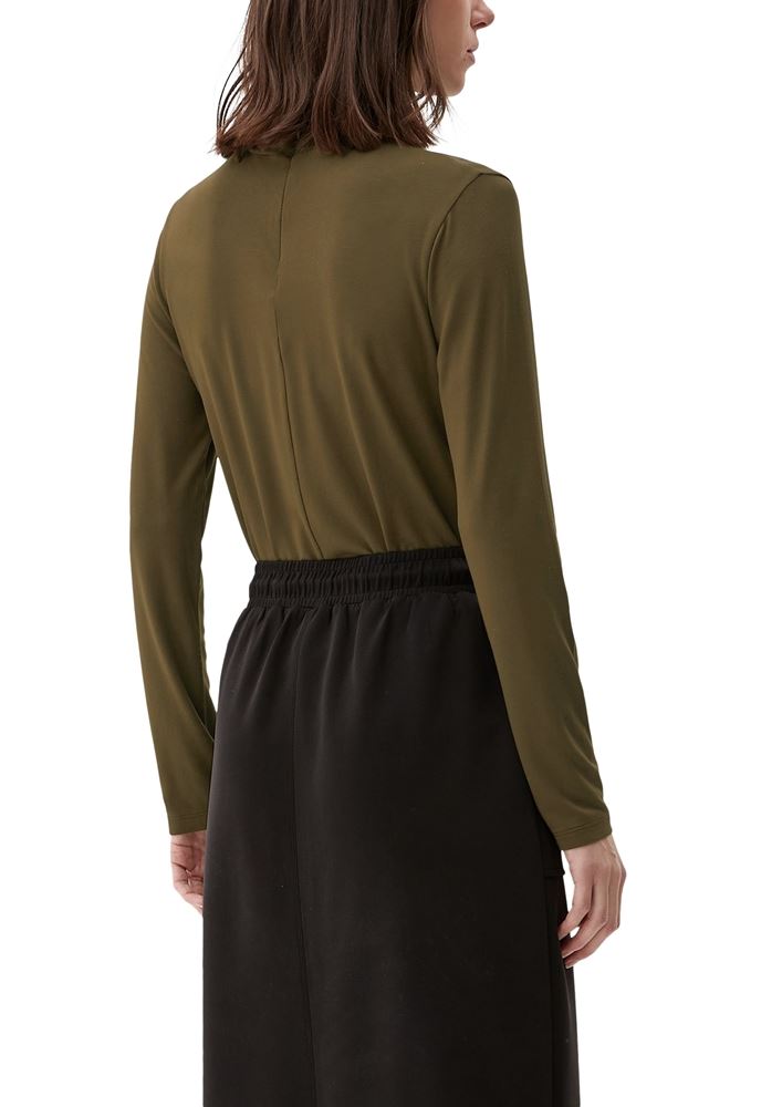 s.Oliver Langarmshirt aus Viskosestretch S22  2121823 36 | 7946 GREEN | 