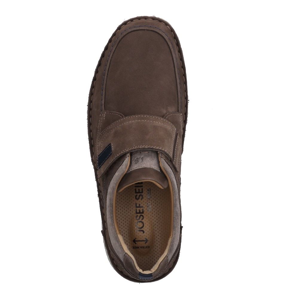 JOSEF SEIBEL Anvers 93 Herren Halbschuh Klettverschluss Leder braun S12  43693 