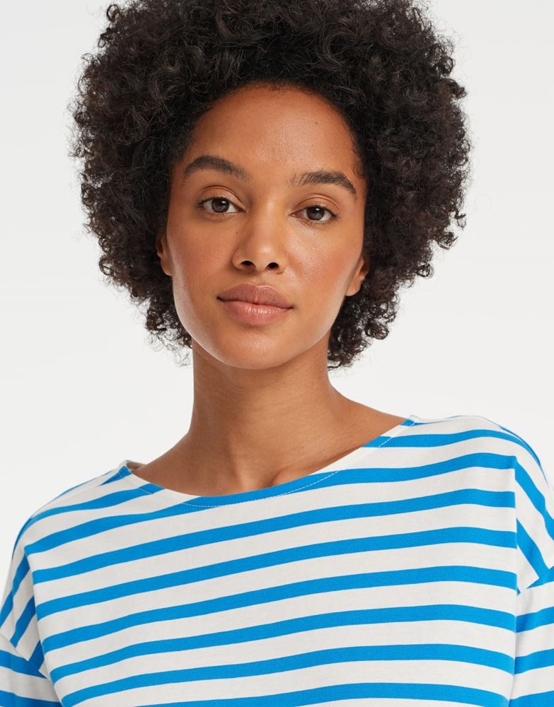 OPUS Streifenshirt Santio blau S13 10132311000100 