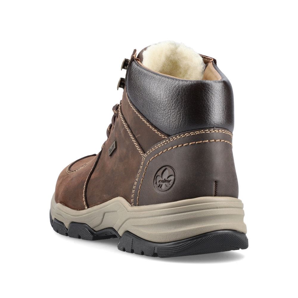 Rieker Antistress Herren Schnürboot Schnürschuh Lammwolle Leder TEX- Membran braun S21 F4332-26 40 | cigar/kastanie/ | G