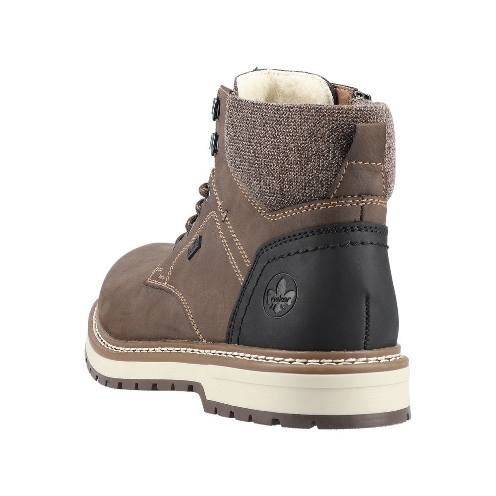rieker Antistress Herren Schnürstiefel TEX- Membran braun S21  F3812-25 41 | schoko/schwarz/ | G