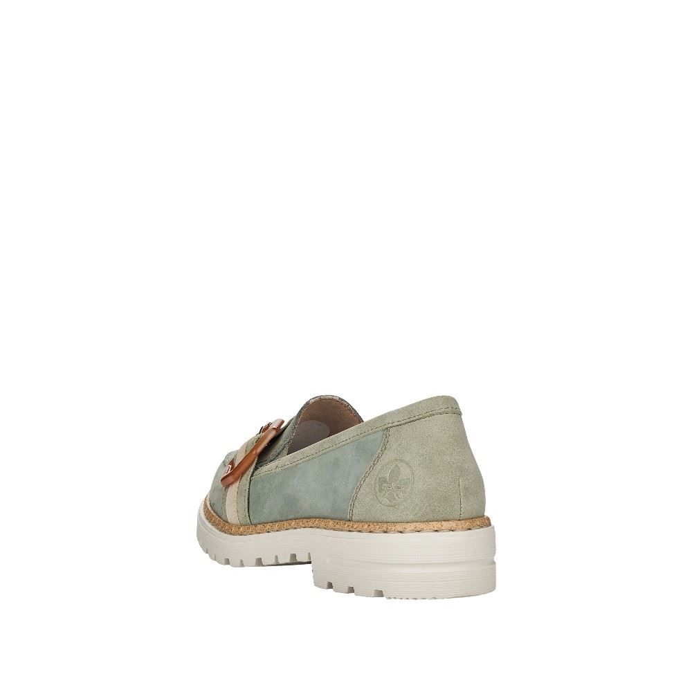 Rieker Antistress Damen Slipper Loafer grün S12 54864-52 
