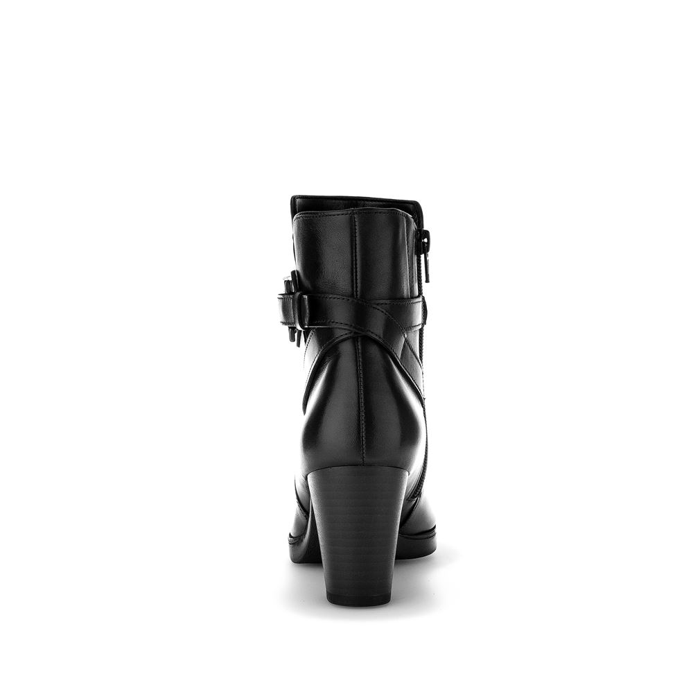 Gabor Stiefelette elegant Leder Zierschnalle Comfort- Mehrweite G schwarz S23  32.083.57 