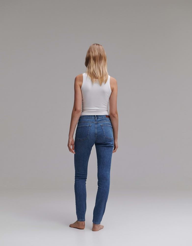 OPUS Skinny Jeans Elma ocean blue schmales Bein 5- Pocket- Design blau S13 2162011083100 34 | 70071 ocean blu | L30