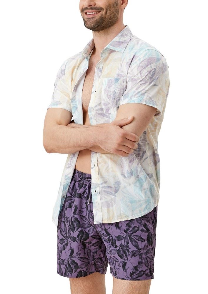 s.Oliver Herren Badehose Netzfutter gemustert lila,blau S12 2114122 XL | 47A0 purple AOP | 