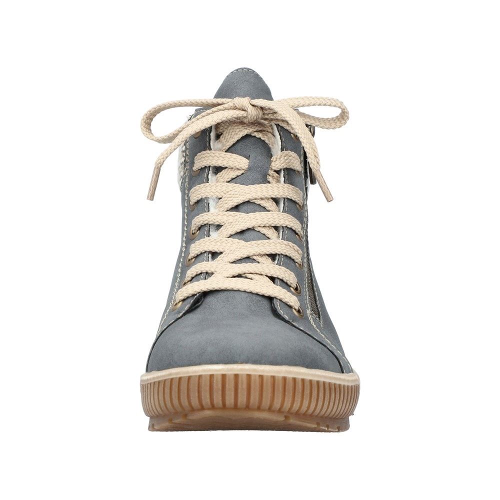 Rieker Antistress Damen Sneaker High Warmfutter Reißverschluss Strickbund Wechselfußbett blau S22 N0709-14 