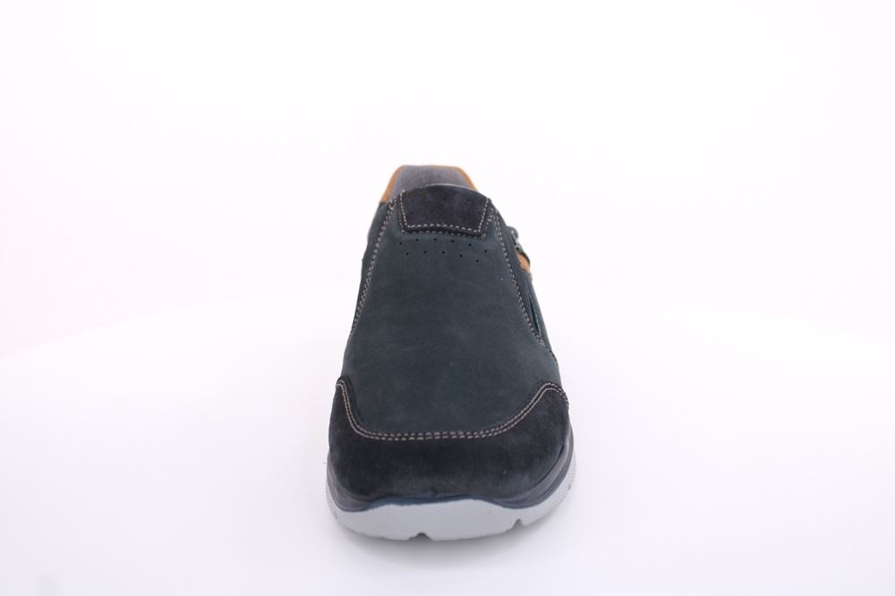 Imac Herren Slipper Leder Wechselfußbett blau S13 352151 