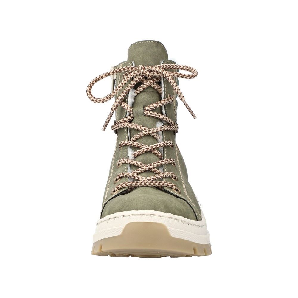 Rieker Antistress Damen Schnürboot markanter Sohle Warmfutter grün S22 X9334-54 36 | liane/fango/oli | F