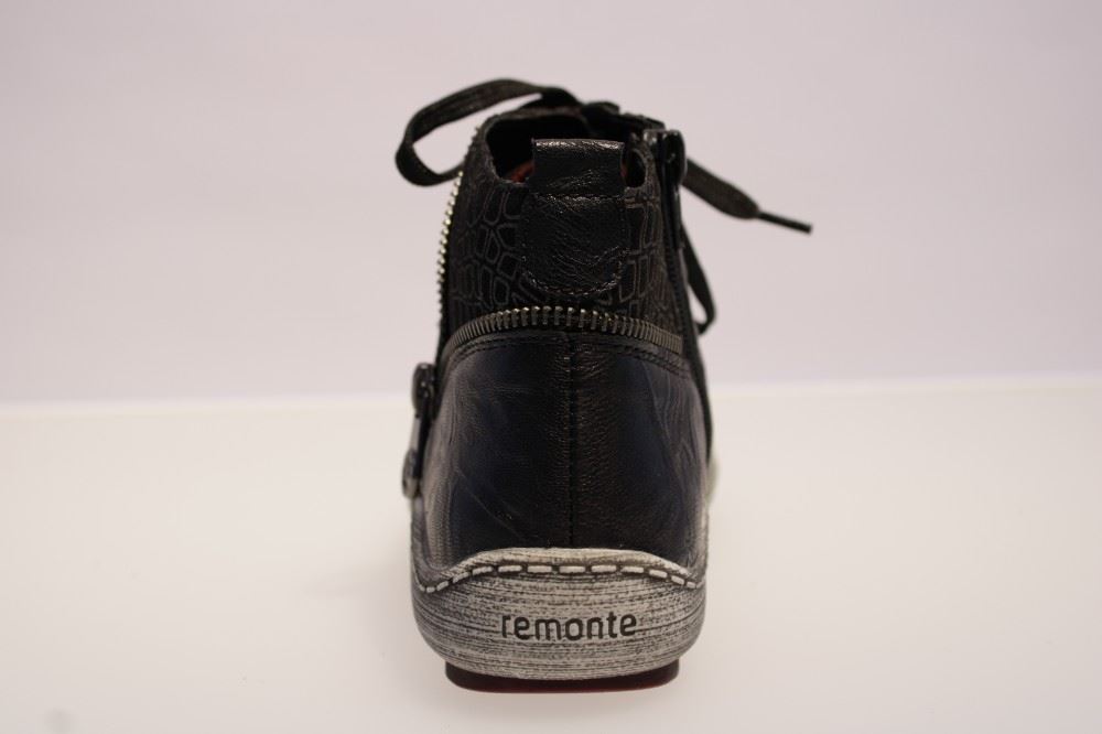 Remonte Sneaker Schnürstiefel Leder Reißverschluss R1494 