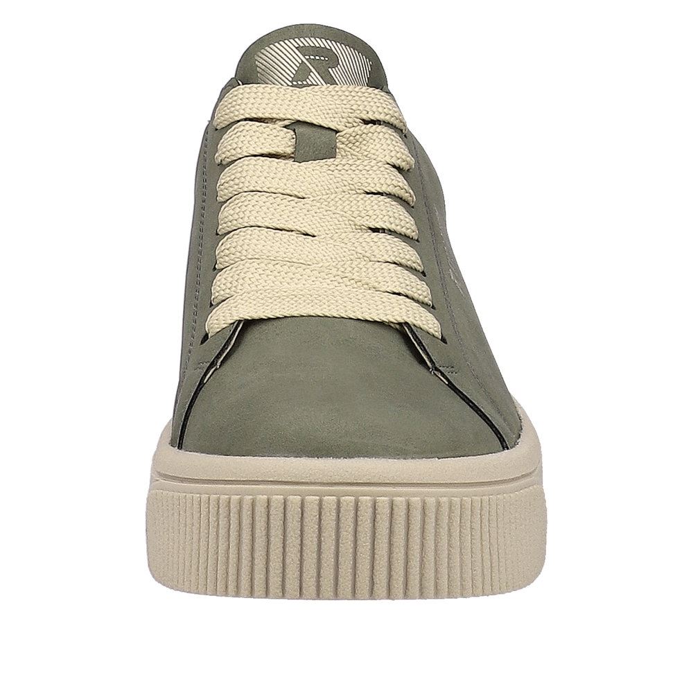 Rieker Evolution Damen Sneaker Plateau- Sohle Leder Wechselfußbett grün S23 W0704-54 