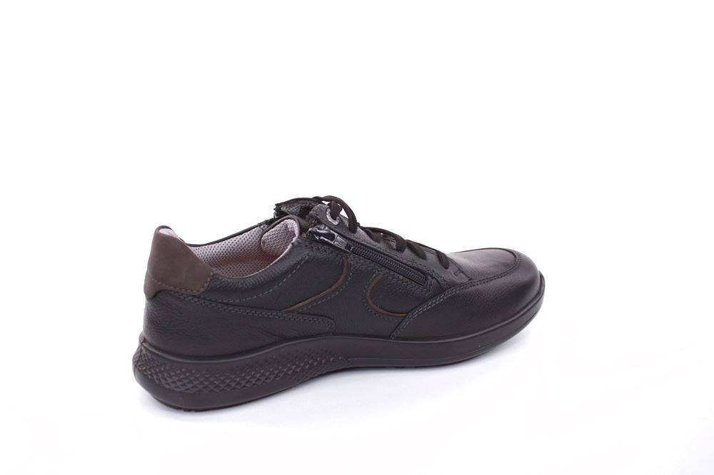 Jomos Herren Schnürhalbschuh Leder Spezialweite K schwarz S22 322414 