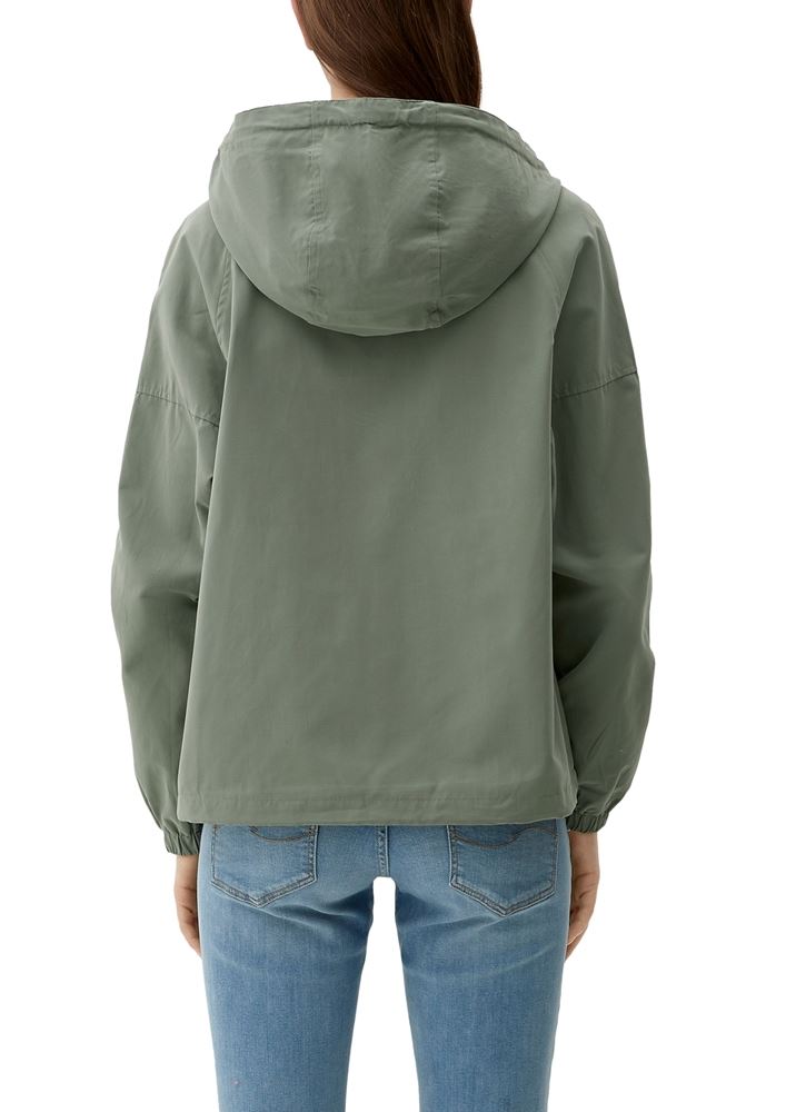 QS designed by Outdoor-Jacke mit Kapuze orange, grün S13 2123942 