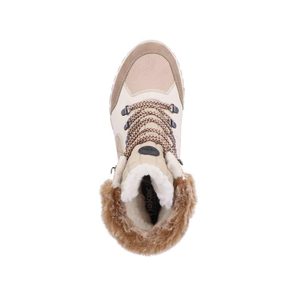 Rieker Antistress Schnürstiefel Schnürboot TEX- Membran kuscheliges Warmfutter Wechselfußbett beige S22 M9644-60 