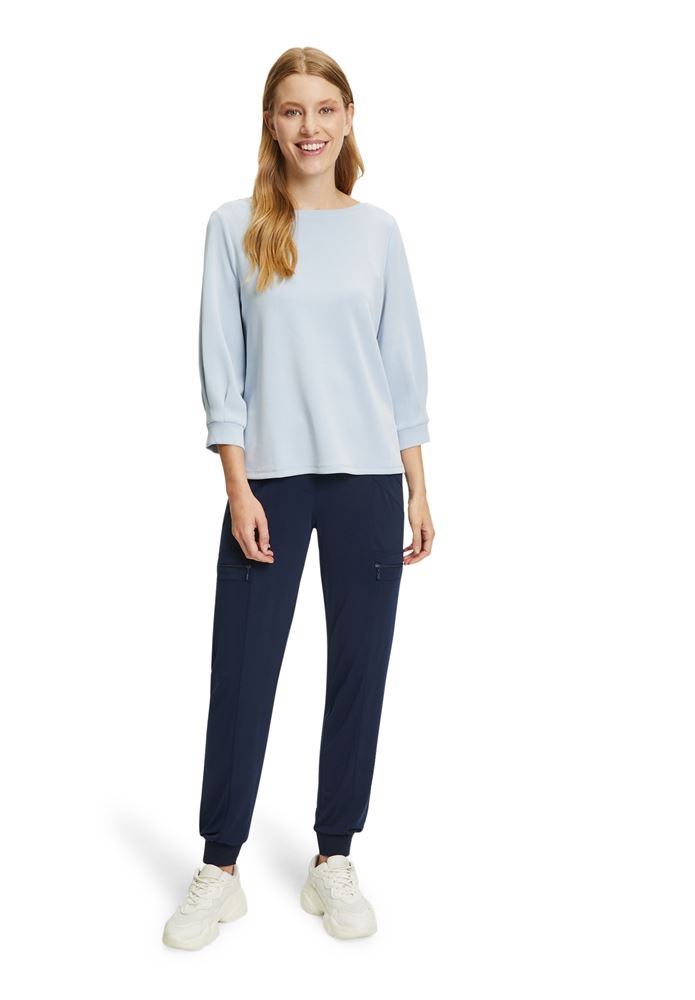 Betty Barclay Sweatshirt 3/4 Arm  U- Bootausschnitt blau S22 24791019 44 | 8381 Zen Blue | 