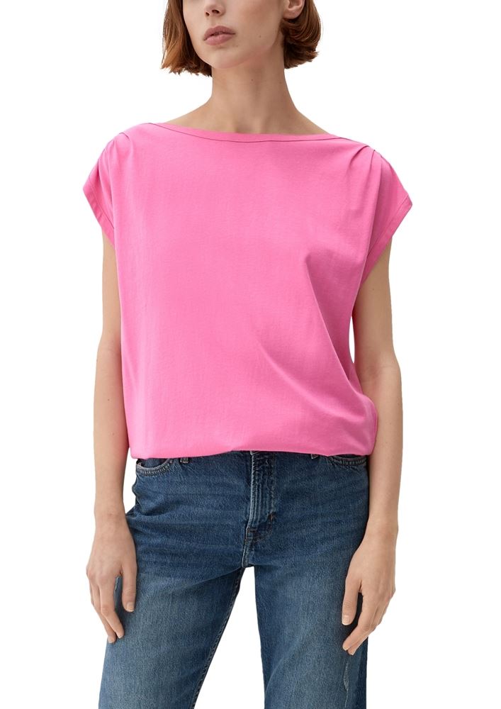 s.Oliver Shirt mit U-Boot-Ausschnitt pink, blau, grün, schwarz S13 2132634 