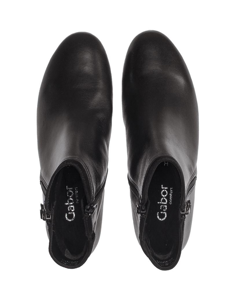 Gabor Stiefelette Leder Comfort- Mehrweite H schwarz S23 32.718.57 