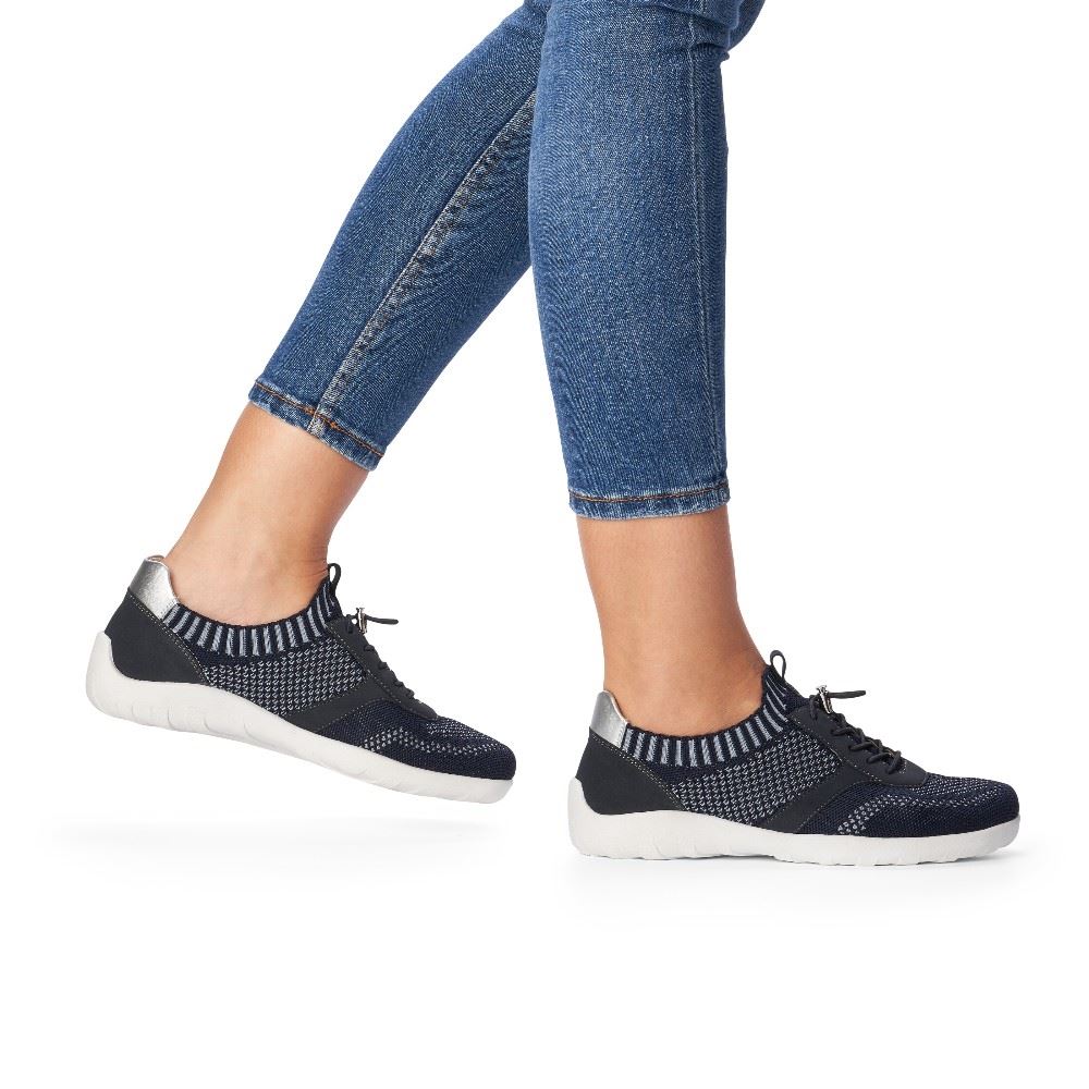Remonte Sneaker Schnürer rose/dunkelblau/schwarz R3511 