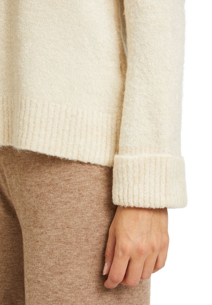 Betty Barclay Pullover großer Kragen beige grün rot S22 57621183 