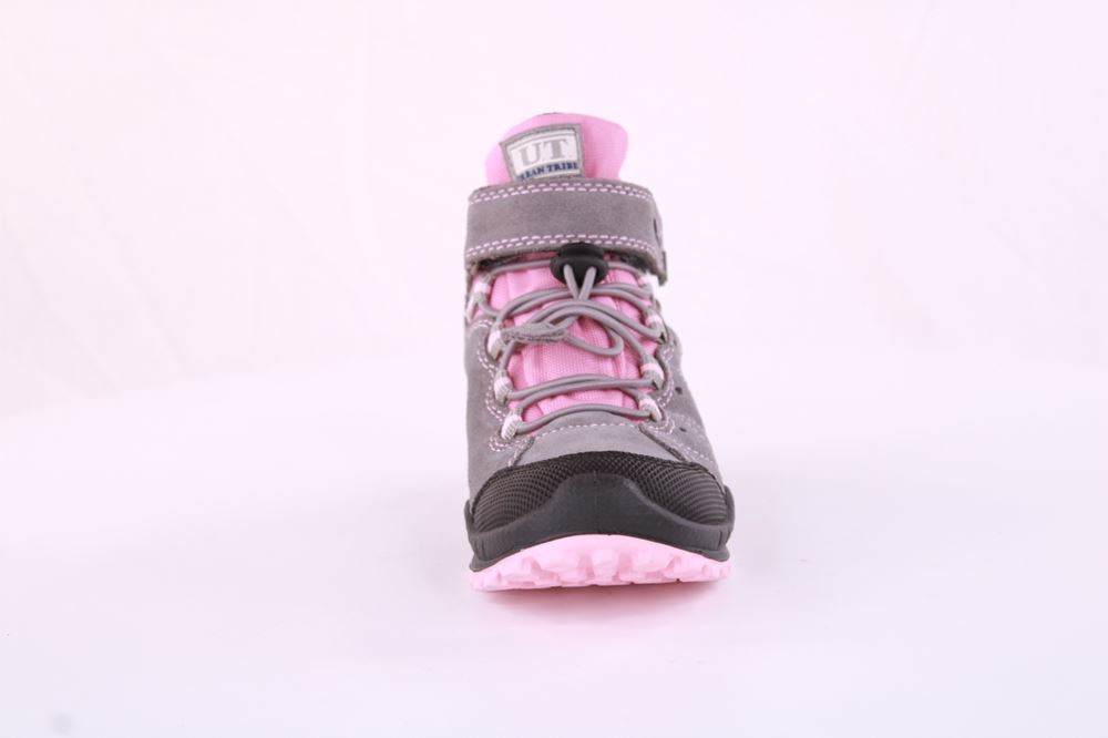 IMAC Kinder Schnürstiefel Schnürschuh Schnellschnürung TEX-Membrane grau S21 832068 35 | gricio/rosa | 