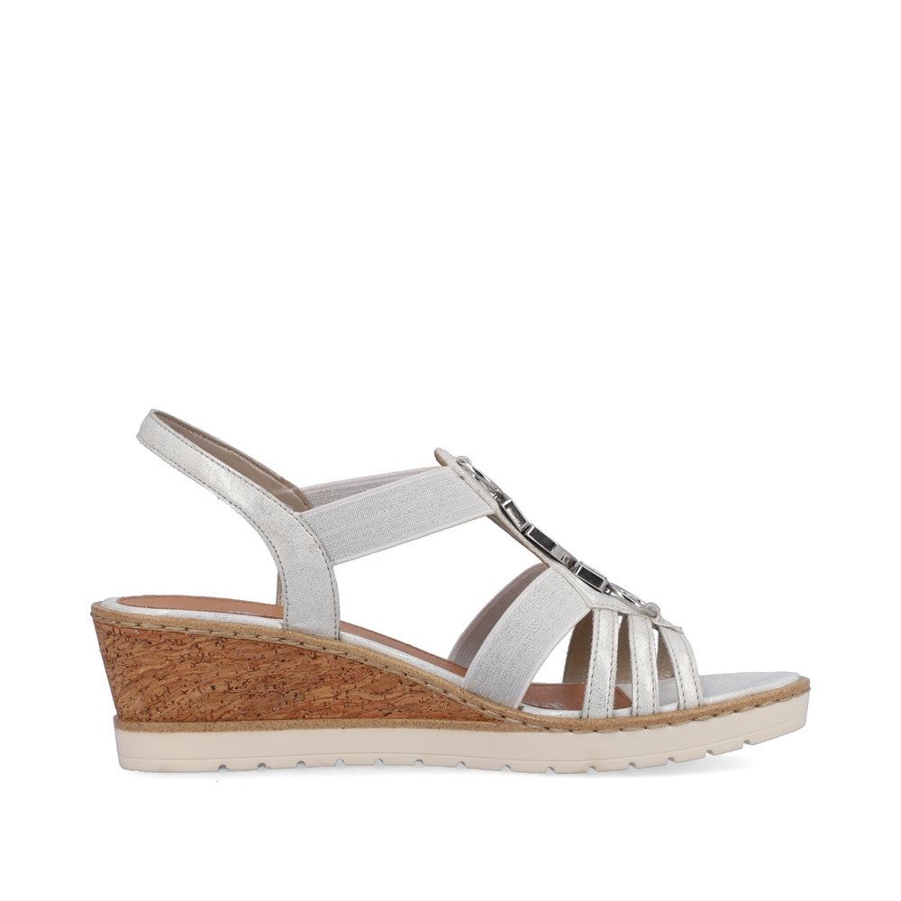 Remonte Keilsandalette weiß Schlupfsandalette S13 R6264-80 