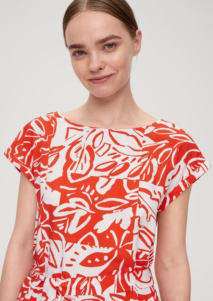 s.Oliver Kleid mit Bindeband aus Viskose S13 2131810 