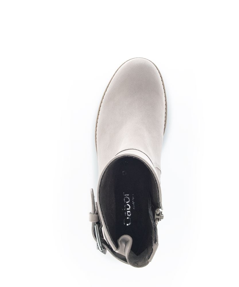 Gabor Stiefelette sportlich Zierschnalle Rauleder grau S23   32.803.43 