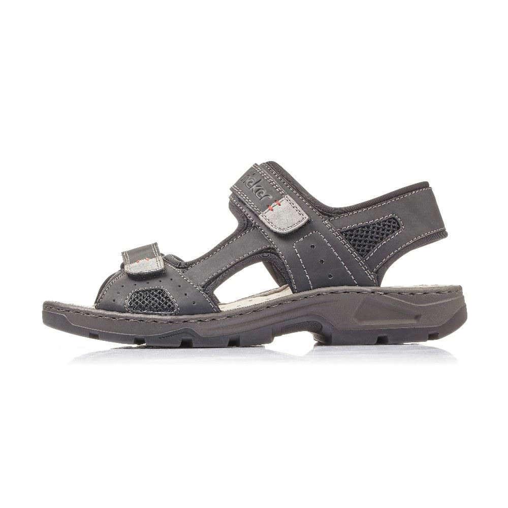 Rieker Sandale Trekking Klettverschluss schwarz 26156-02 