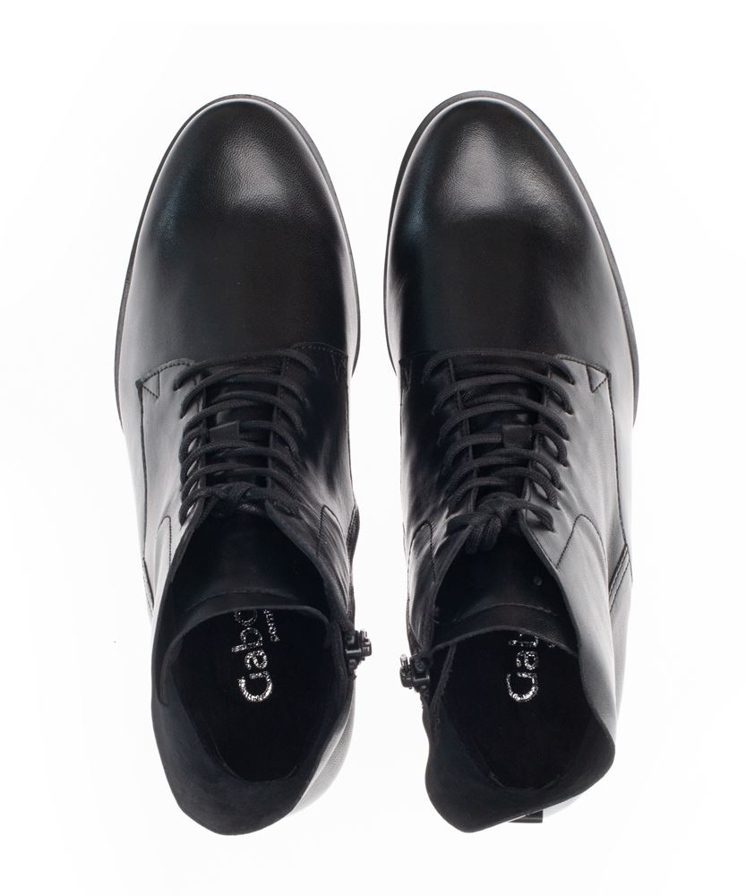 Gabor comfort Schnürstiefelette Leder H- Weite schwarz S22 96.605.57 5,5 | schwarz (Micro) | H