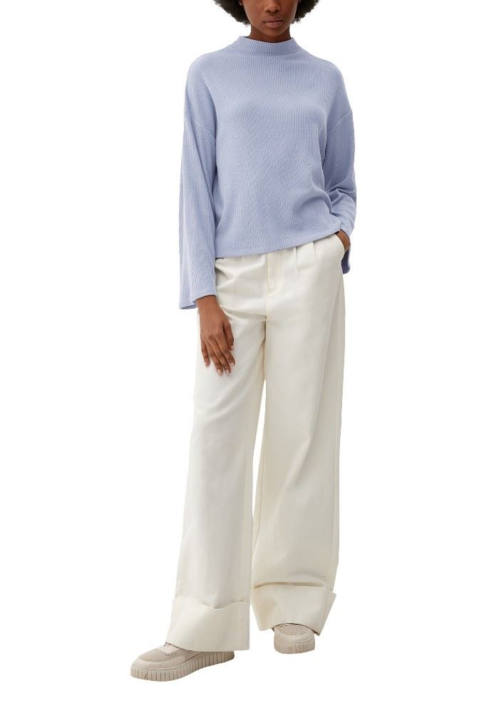 QS designed by Rippshirt im Loose Fit gelb, blau, grau S13  2120102 L | 52W0 BLUE | 