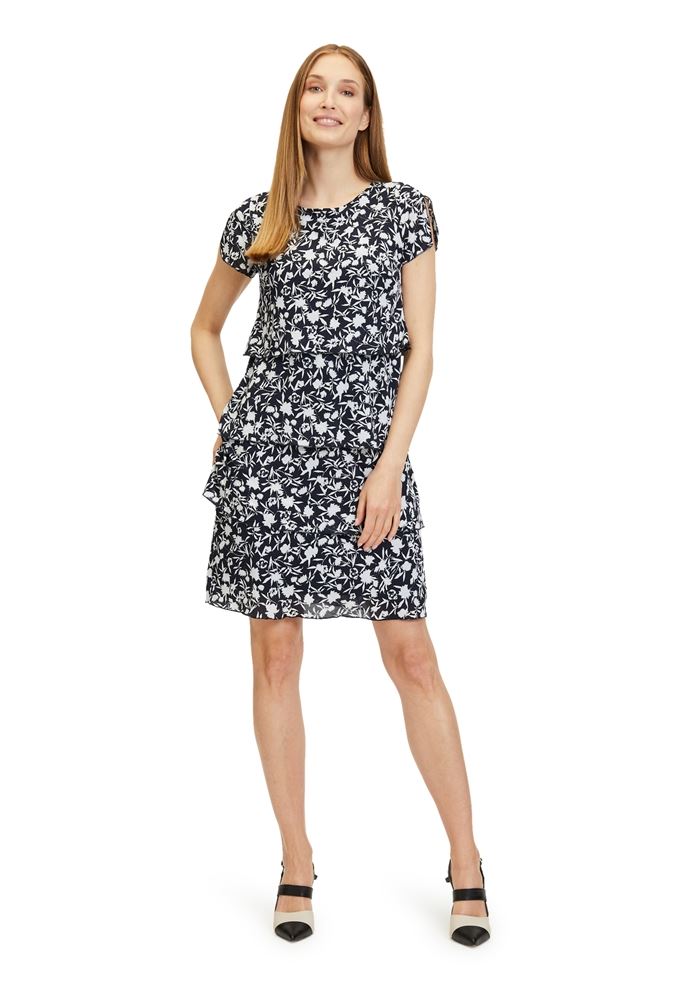 Betty Barclay Stufenkleid florales Muster blau S13 13331113 