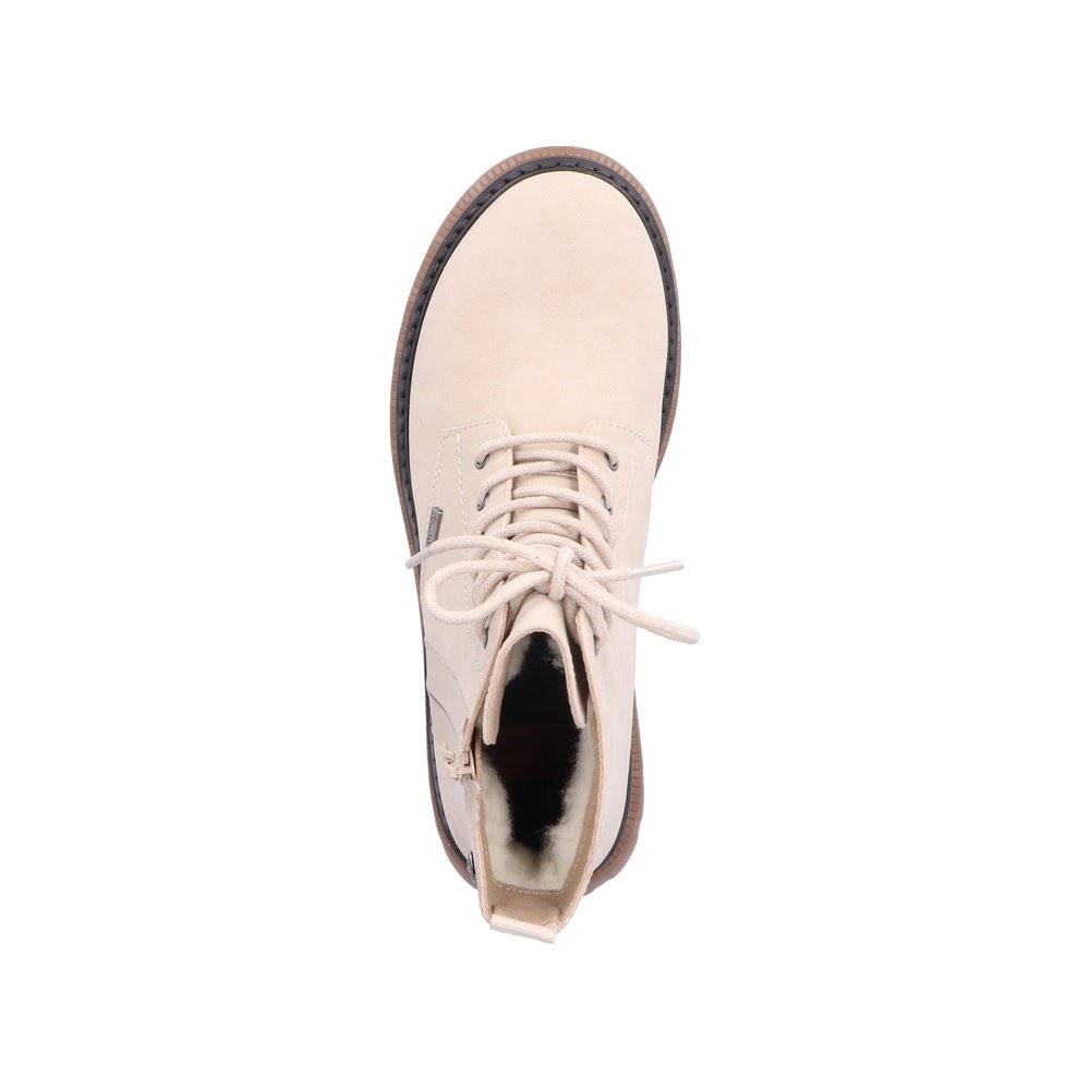 Rieker Antistress Damen Schnürboot Schnürstiefelette TEX- Membran beige S22 92821-62 