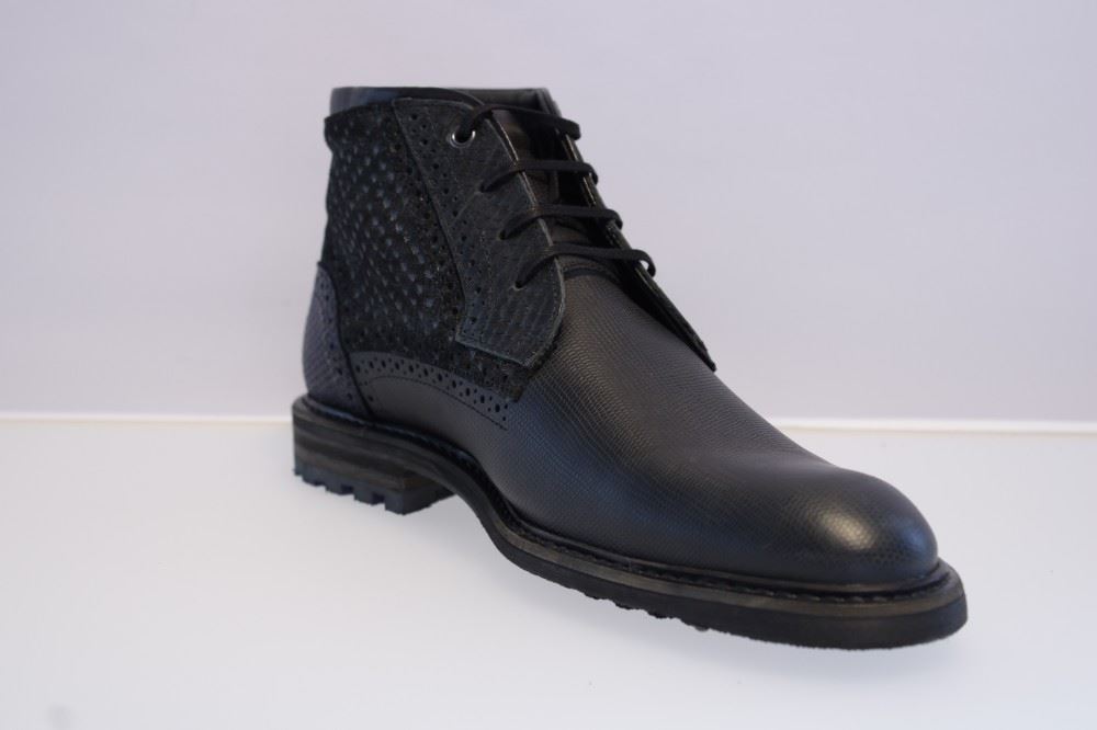 Floris van Bommel Schnürschuh 10978 8 | 03 black snake | 