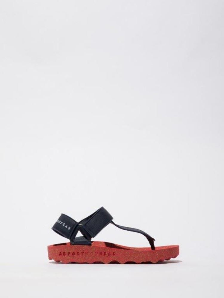 ASPORTUGUESAS Zehenstegsandale Kork nachhaltig kautschuk P018077011 39 | navy/red | 