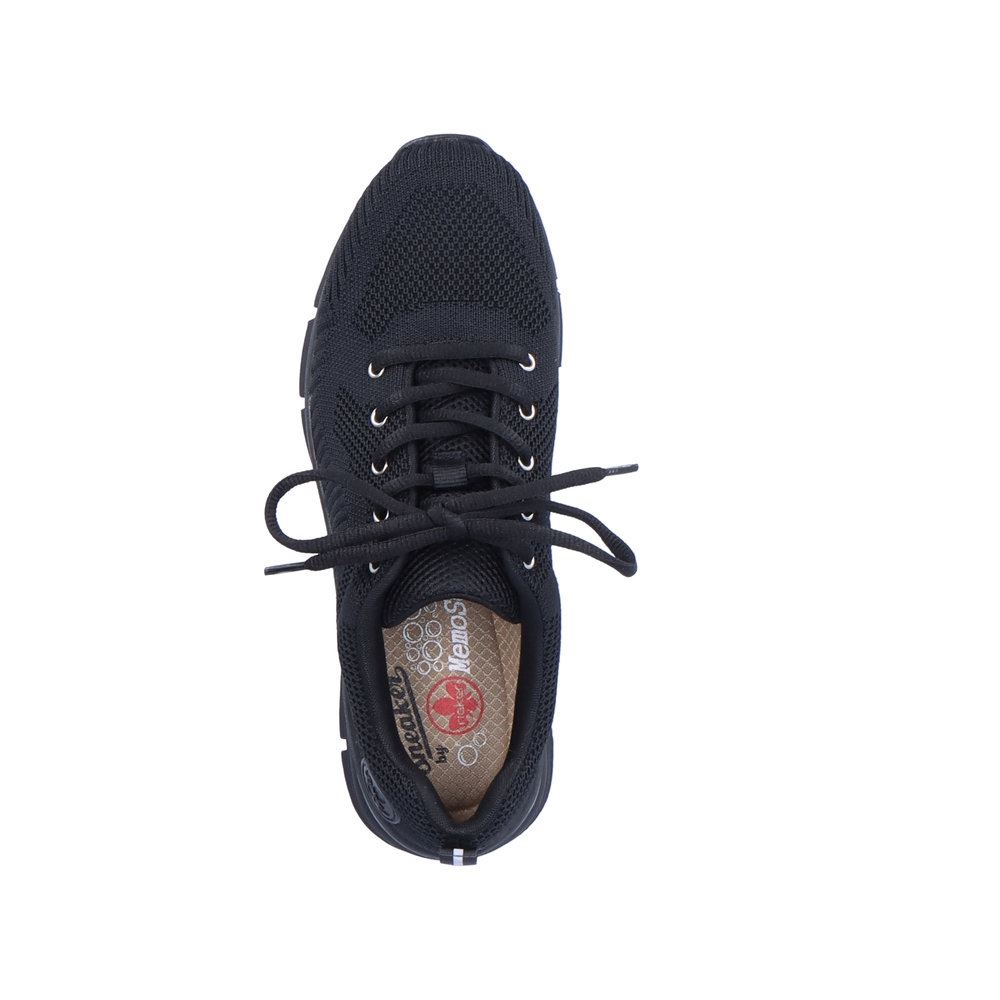 Rieker Antistress Damen Schnürschuh Sneaker Plateausohle Wechselfußbett schwarz S13 48022-00 