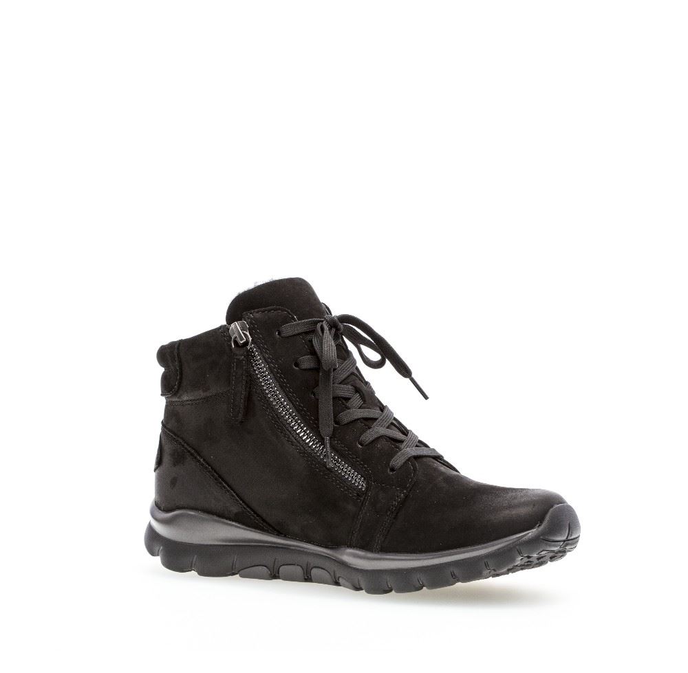 Gabor rollingsoft Schnürstiefelette schwarz S21 76.868.47 