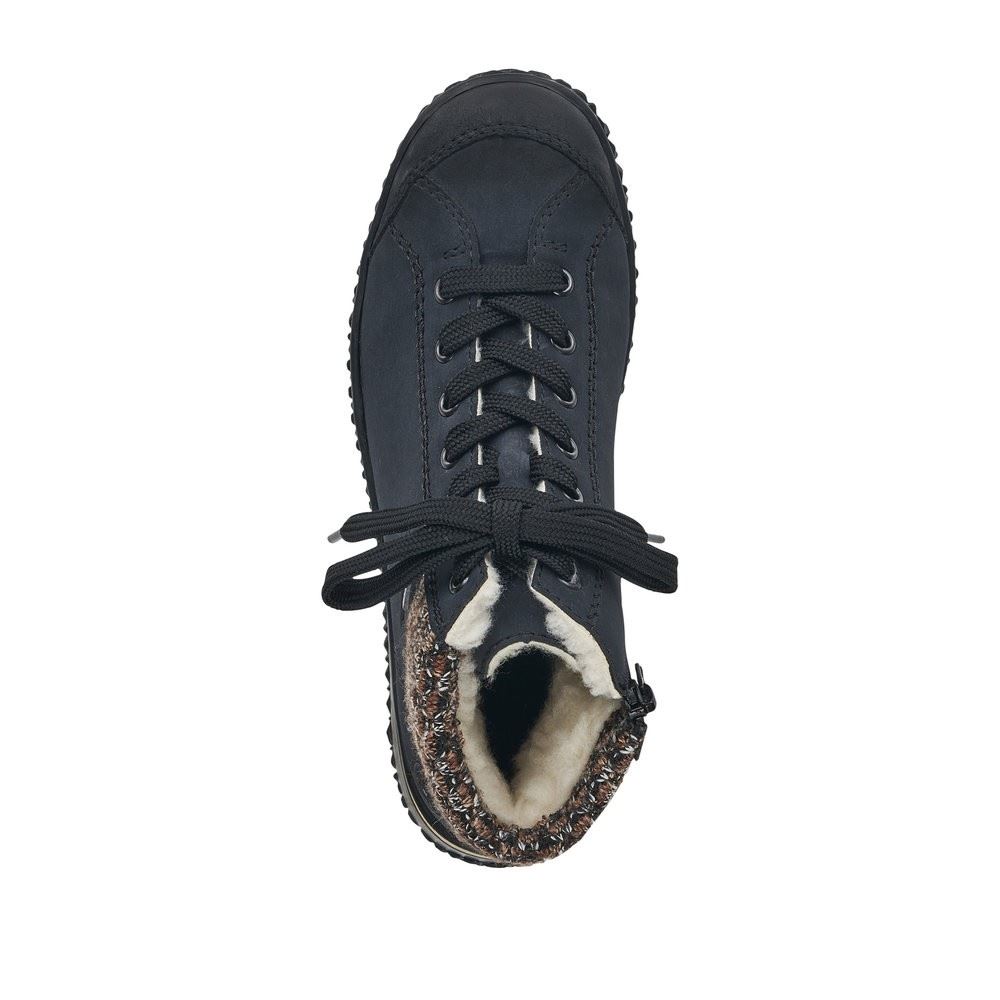 Rieker Antistress Damen Schürschuh TEX-Membran kuscheliges Warmfutter Strickbund blau S22  Z4243-14 
