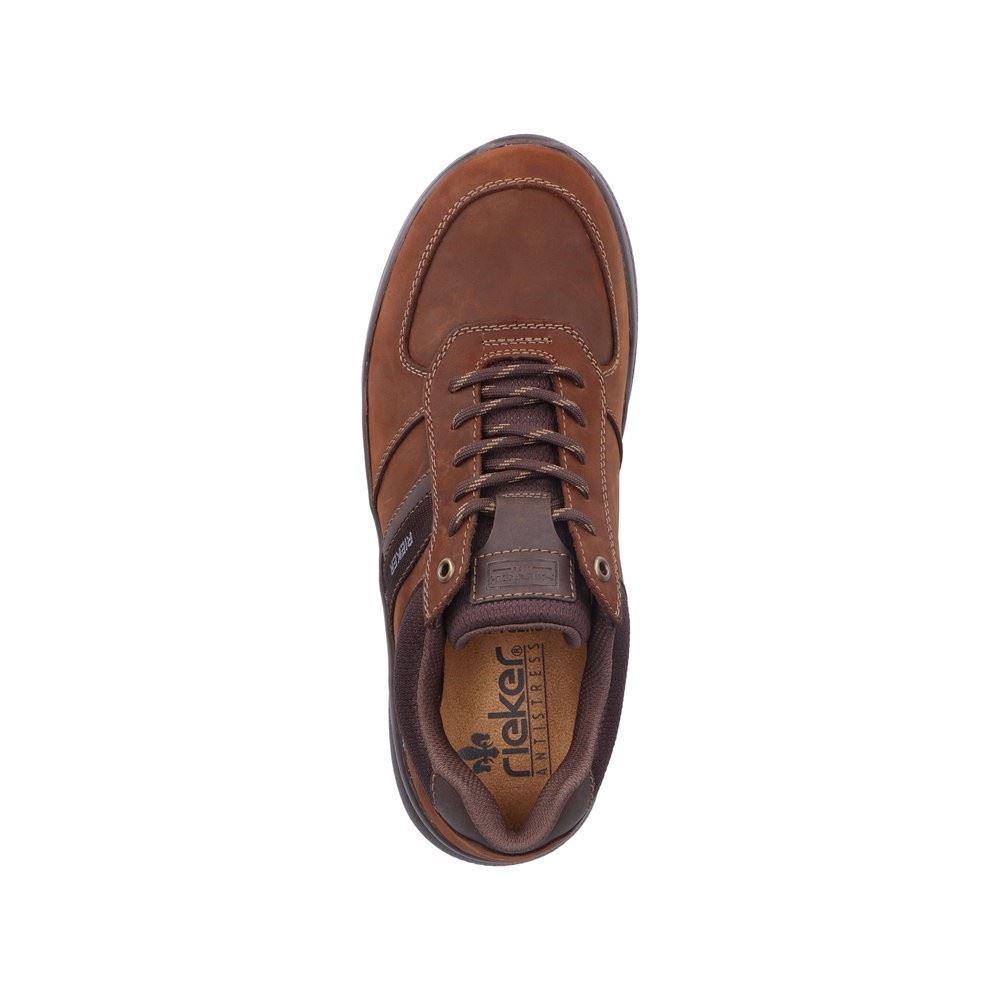 Rieker Antistress Herren Schnürhalbschuh Sneaker Veloursleder braun S22 14811-22 43 | noce/moro/kaffe | H