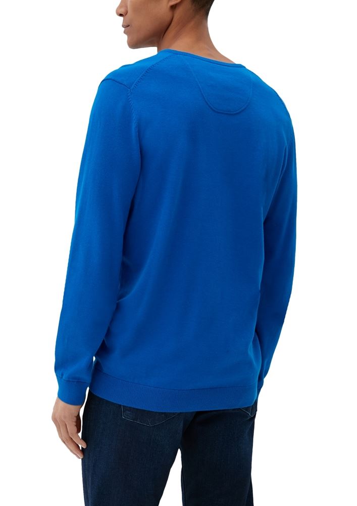 s.Oliver Feinstrick-Pullover mit Stickerei S22 2124548 XL | 5621 BLUE | 