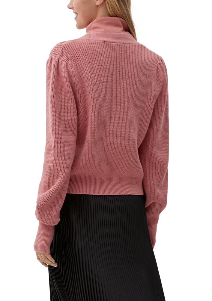 QS designed by Strickjacke Viskosemix V-Ausschnitt Knopfleiste  rosa, grün S22 2124662 XXL | 2068 ORANGE | 
