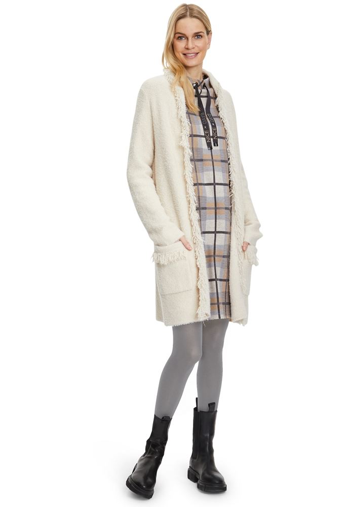 Betty Barclay Shirtkleid Stehkragen aufgesetzte Taschen grau S22  12321134 