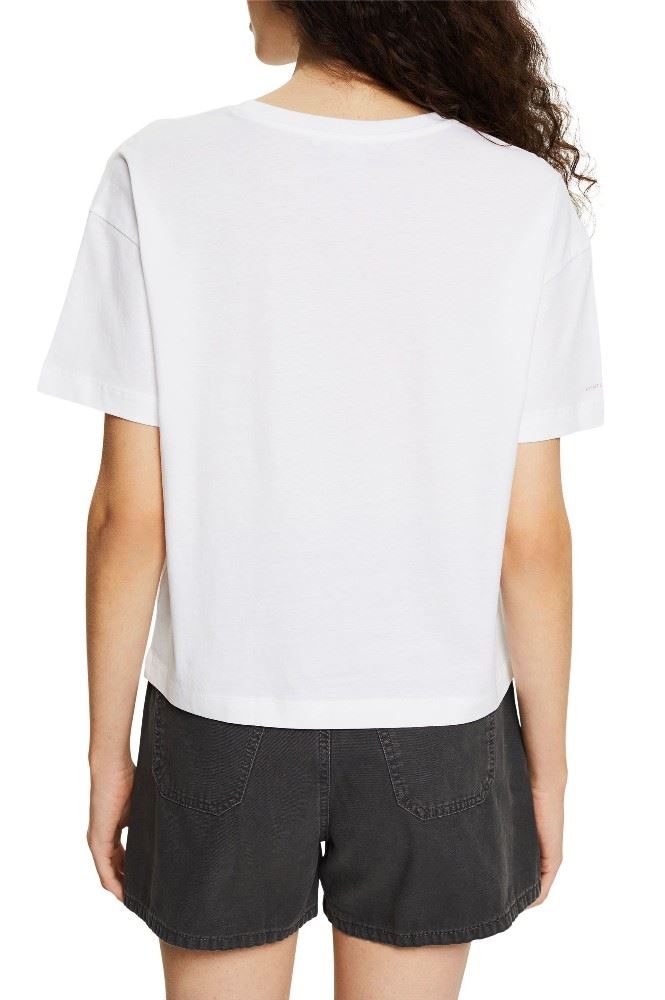 EDC T- Shirt Graffiti- Print Rundhalsausschnitt schwarz, weiß S12 052CC1K336 M | C001 BLACK | 