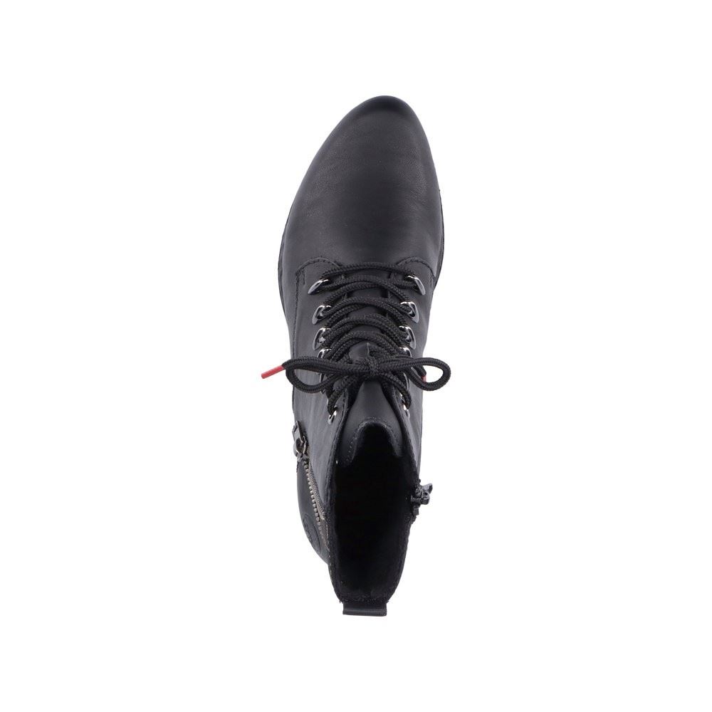 Rieker  Antistress Damen Stiefelette Zierreißverschluss Karomuster schwarz S22 Y0700-01 41 | schwarz/schwarz | F