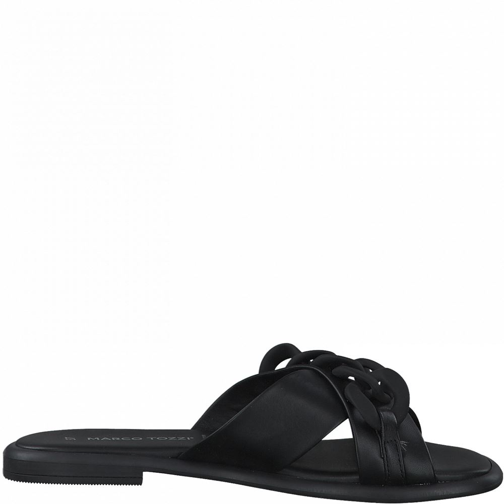 Marco Tozzi Pantolette Leder rosa schwarz S12  2-2-27121-28 