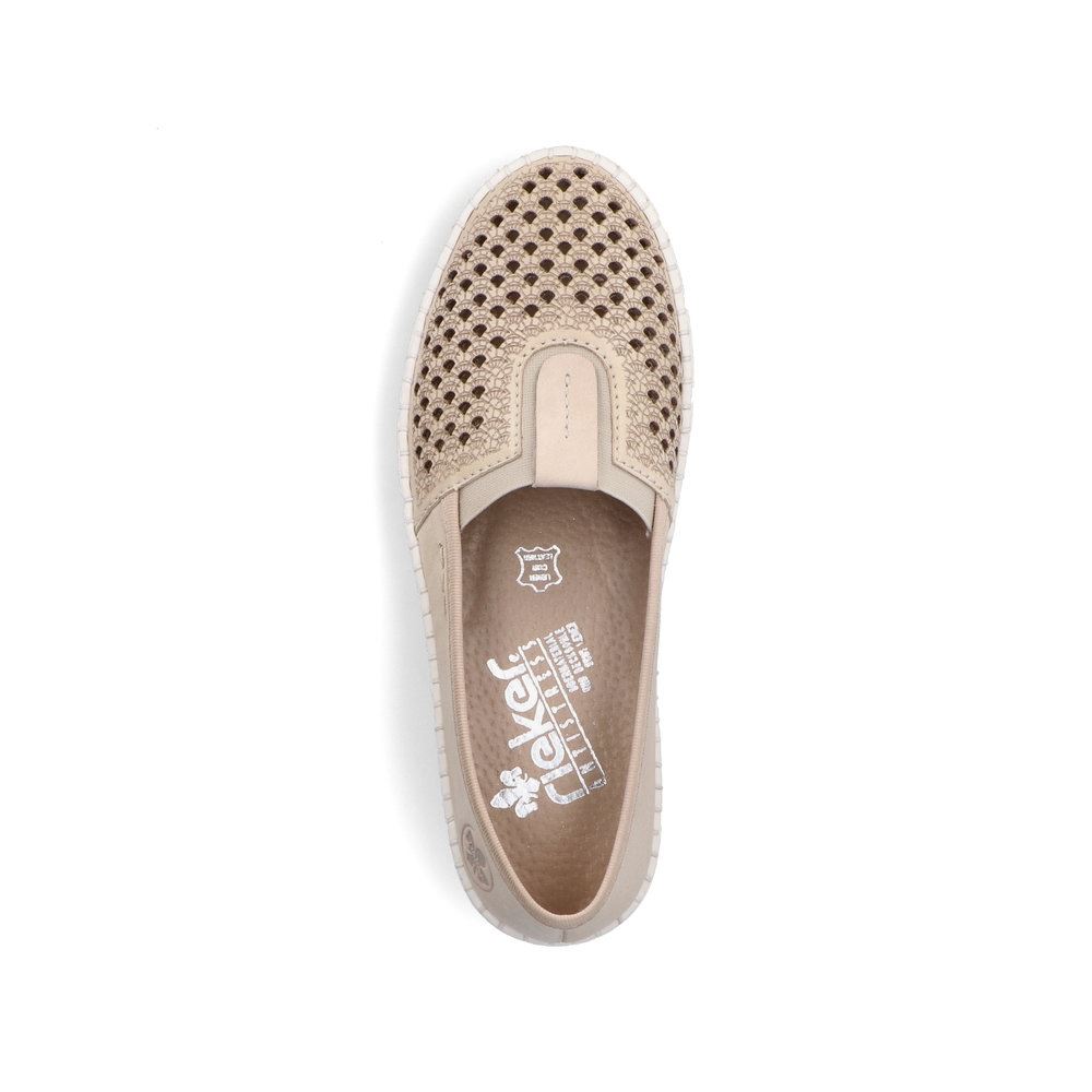 Rieker Damen Slipper Ballerina sportlich beige S13  M2361-60 