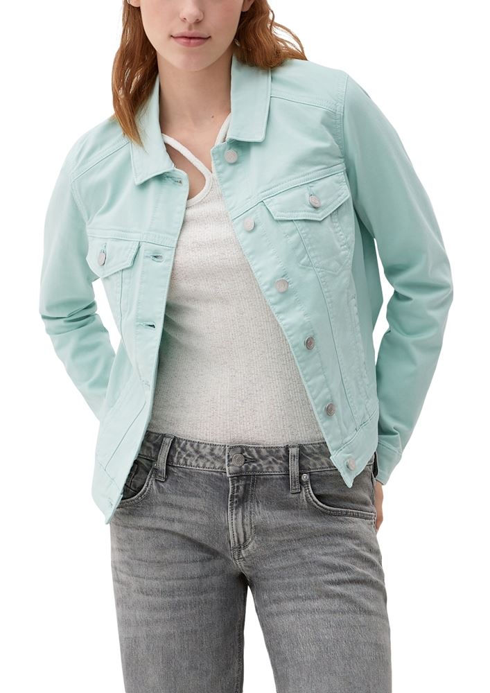 QS designed by Jeansjacke im Slim Fit weiß, lila, grün S13  2127985 