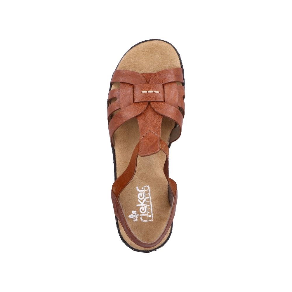 Rieker Antistress Keilsandalette Sohle Korkoptik braun S12 62918-22 41 | cognac | E