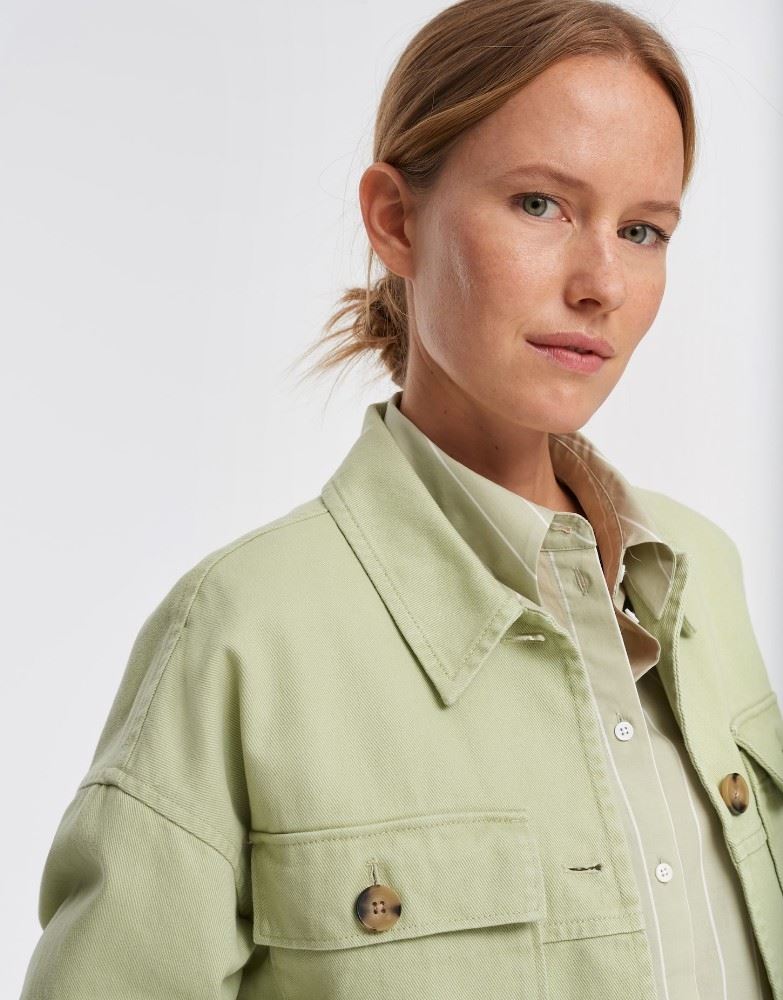 OPUS Sommerjacke Hardil Brusttasche Hornoptik- Knöpfe grün S12 244719144120 40 | 30004 summer pe | 