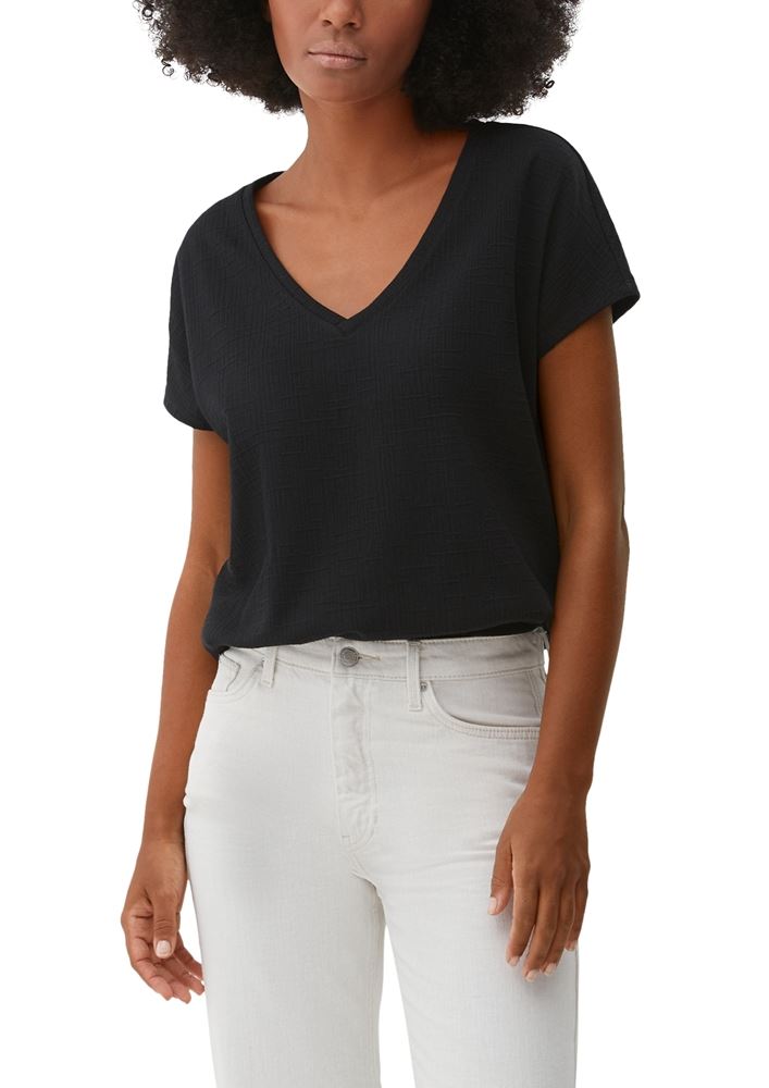 s.Oliver T-Shirt mit Fledermausärmeln weiß, grün, schwarz S13  2130700 